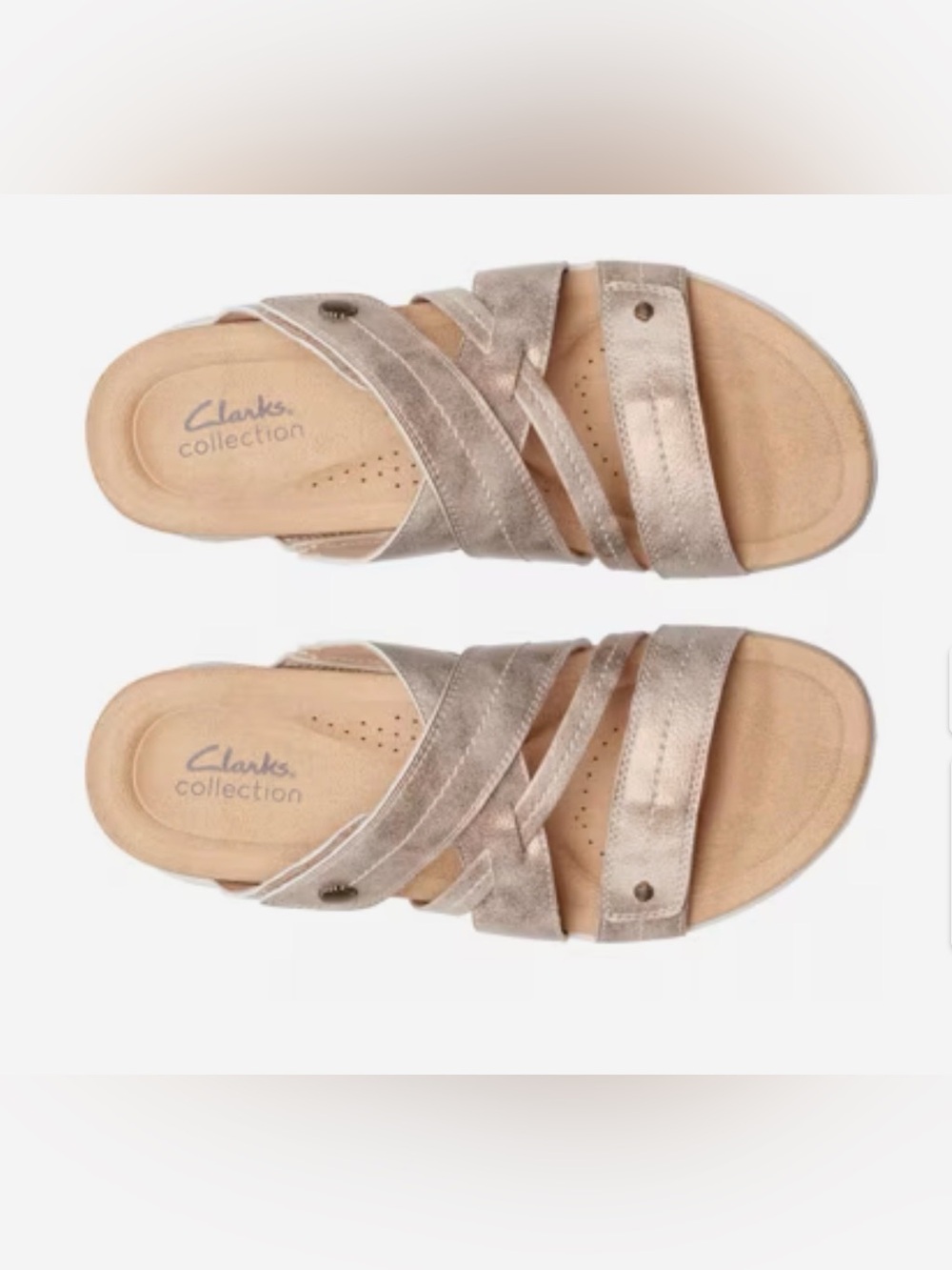 Clarks April Willow Sandal SZ 7 1/2 Color Bronze